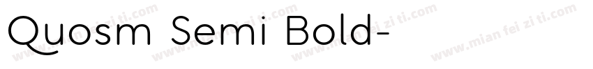 Quosm Semi Bold字体转换
